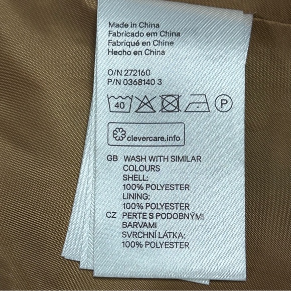 H&M Womens Faux‎ Suede Duster Jacket US Size 6 EU 36 Open Front Tan Western Boho - Picture 9 of 9